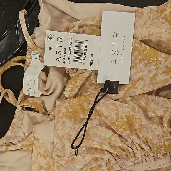 💕ASTR💕 Mid Cutout Sleeveless Maxi Dress ~ Green Watercolor Medium M NWT - Picture 14 of 16